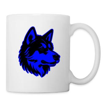 Portrait d’animal de chien Akita - Mug blanc - blanc - Droite