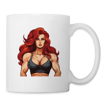 Femme Muscles Fille Fitness - Mug blanc - blanc - Droite
