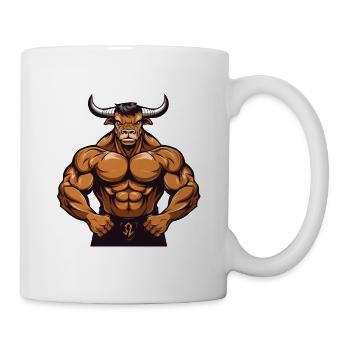 Taureau Taureau Fitness - Mug blanc - blanc - Droite