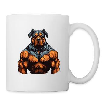 Dog Muscles Bodybuilding - Mug - white - Right
