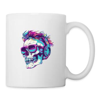 Punker Totenkopf Party - Tasse - Weiß - Rechts