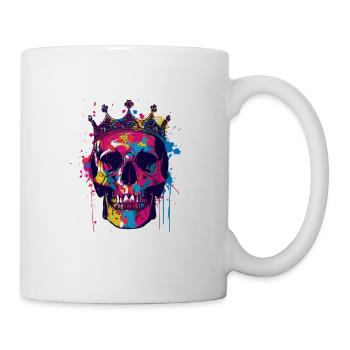 Couronne de crâne de roi - Mug blanc - blanc - Droite