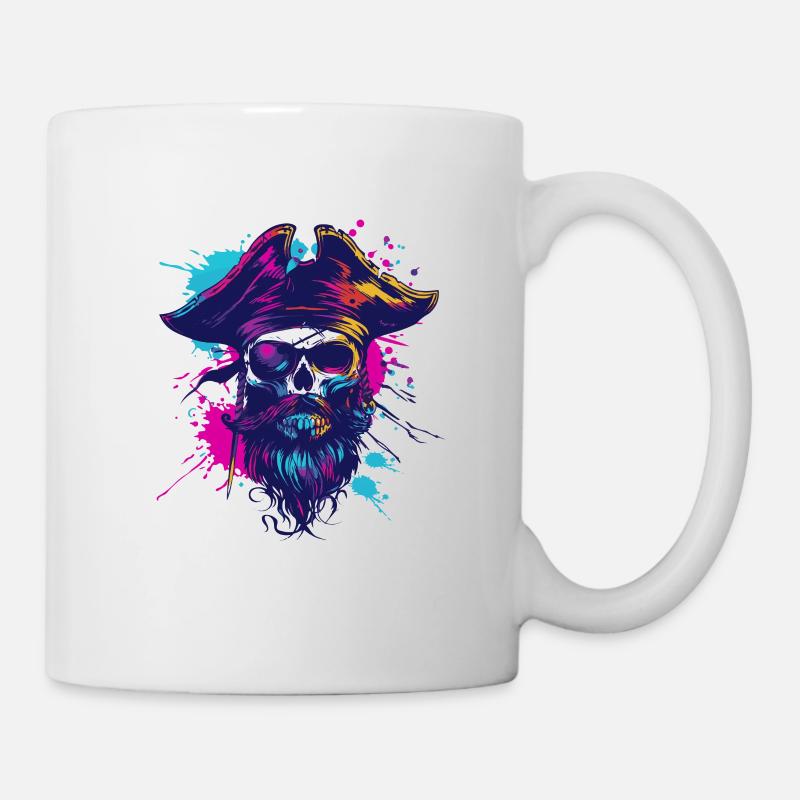 Pirate Skull - Mug - white
