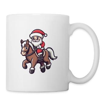 Cheval Père Noël Dessin animé - Mug blanc - blanc - Droite