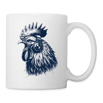 Chanter avec des écouteurs - Mug blanc - blanc - Droite