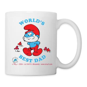 Schtroumpfs Design Meilleur Père Du Monde - Mug blanc - blanc - Droite