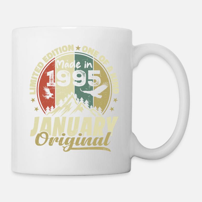 Geburtstag Januar 1995 - Original Januar 1995 - Tasse - Weiß