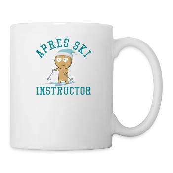 Lustiges Skifahren Design Funny Skiing Design - Tasse - Weiß - Rechts