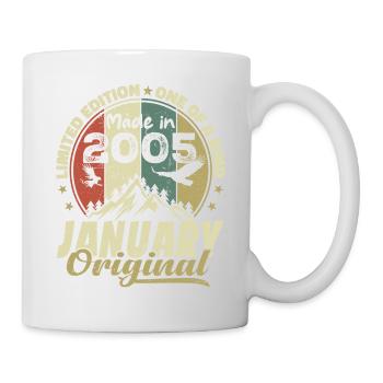 Anniversaire Janvier 2005 - Original Janvier 2005 - Mug blanc - blanc - Droite