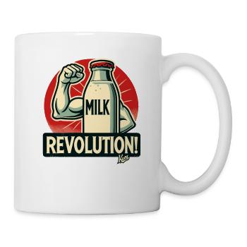 Eine Milchflasche Flasche Milch Revolution - Tasse - Weiß - Rechts