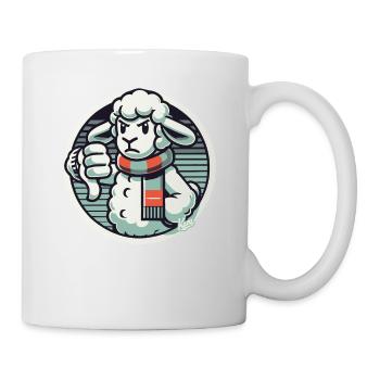 Daumen runter vom Miese Laune Schaf - Tasse - Weiß - Rechts
