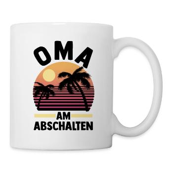 Urlaub Urlauberin Großmutter Oma - Tasse - Weiß - Rechts