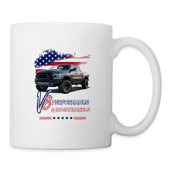 Pick Up Truck - Leistung & Unzerstörbar - Pick Up - Tasse - Weiß - Rechts