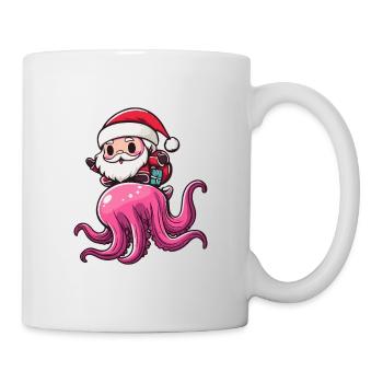 Méduse Père Noël dessin animé - Mug blanc - blanc - Droite