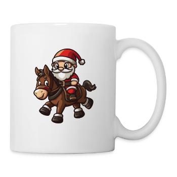 Âne Père Noël dessin animé - Mug blanc - blanc - Droite