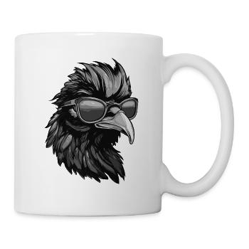Coq Hipster Cool Party - Mug blanc - blanc - Droite