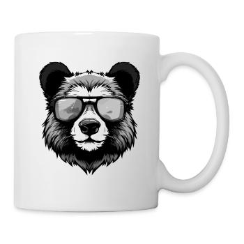 Panda Hipster Cool Party - Mug - white - Right