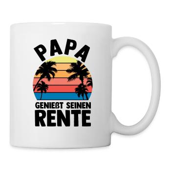 Urlaub Urlauber Vater Papa - Tasse - Weiß - Rechts
