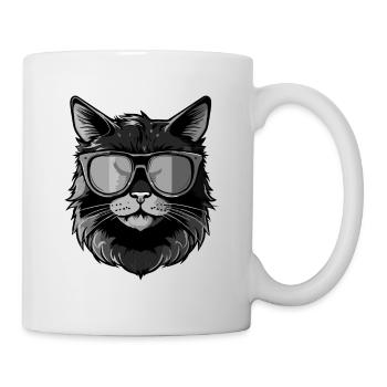 Cat Hipster Cool Party - Mug - white - Right