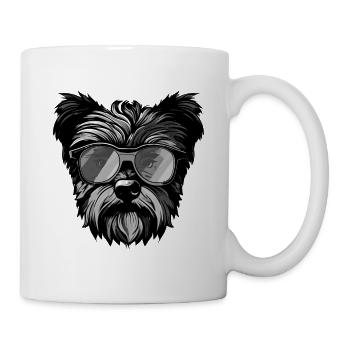 Yorkshire Terrier Chien Hipster Cool Party - Mug blanc - blanc - Droite