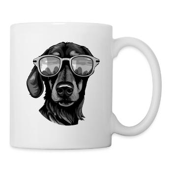 Dachshund Hund Kopf Dackel - Tasse - Weiß - Rechts