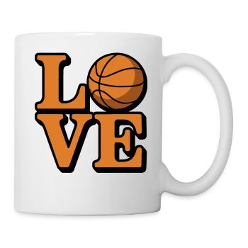 Ich liebe Basketball - Tasse - Weiß - Rechts
