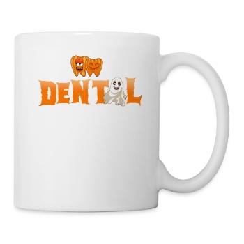 Zahnarzt Halloween Zahnarzthelferin - Tasse - Weiß - Rechts