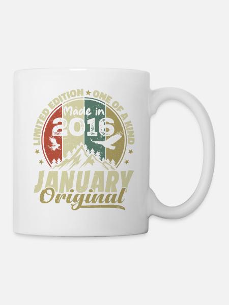 Geburtstag Januar 2016 - Original Januar 2016 - Tasse - Weiß