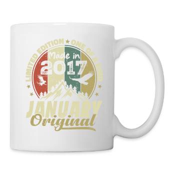Geburtstag Januar 2017 - Original Januar 2017 - Tasse - Weiß - Rechts