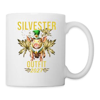 Silvester Outfit 2027 - Tasse - Weiß - Rechts