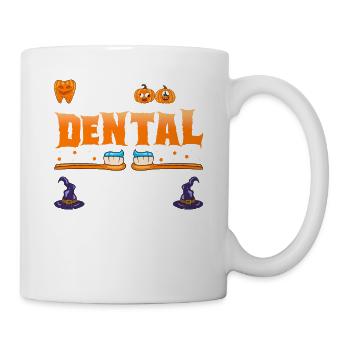 Zahnarzt Halloween Zahnarzthelferin - Tasse - Weiß - Rechts