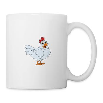 Lustiger Hühner Spruch Huhn - Tasse - Weiß - Rechts