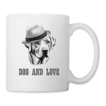 DOG AND LOVE chien élégant - Mug blanc - blanc - Droite