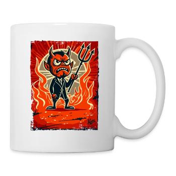 Petit Satan en colère gérant de l’enfer - Mug blanc - blanc - Droite