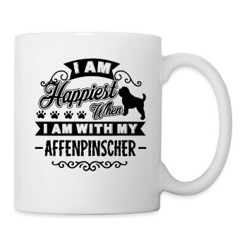 Happiest With Affenpinscher - Mug - white - Right