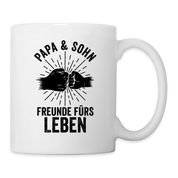 Vater Papa Und Sohn - Tasse - Weiß - Rechts