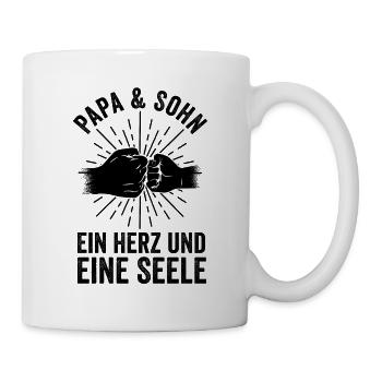 Vater Papa Und Sohn - Tasse - Weiß - Rechts