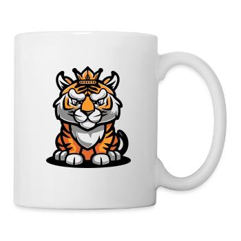 Tiger Cartoon Crown - Mug - white - Right