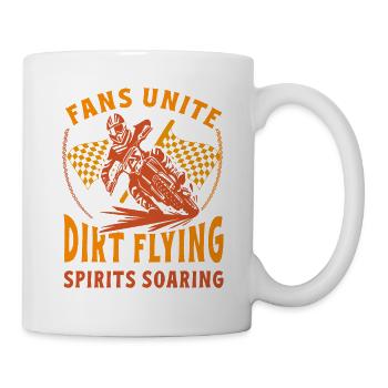 Dirt Biker Riding Dirt Flying Spirits Soaring Dirt - Mug - white - Right
