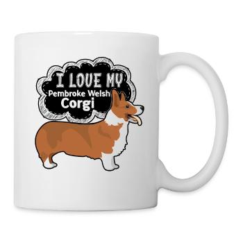I Love My Pembroke Welsh Corgi - Mug - white - Right