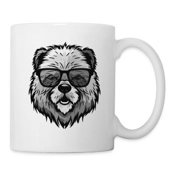 Chow Chow Chien Hipster Cool Party - Mug blanc - blanc - Droite