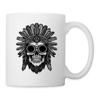 Apache Totenkopf Indianer - Tasse - Weiß - Rechts