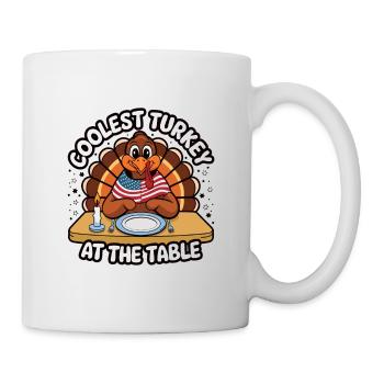 Lustiger Thanksgiving Truthahn - Tasse - Weiß - Rechts