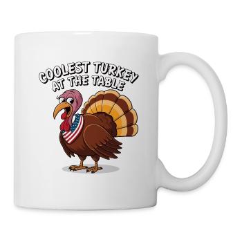 Lustiger Thanksgiving Truthahn - Tasse - Weiß - Rechts