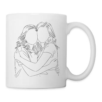 Mother and Daughter Hug Loving Gift - Mug - white - Right