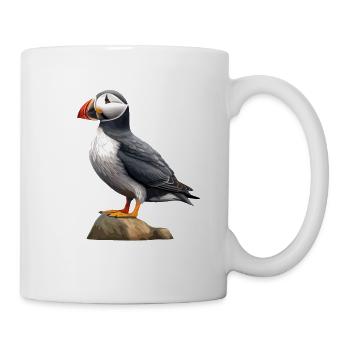 Niedlicher Papageientaucher - Tasse - Weiß - Rechts