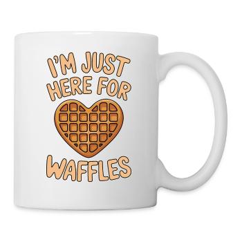 Waffeln Spruch Dessert Lustiges Waffeln Geschenk - Tasse - Weiß - Rechts