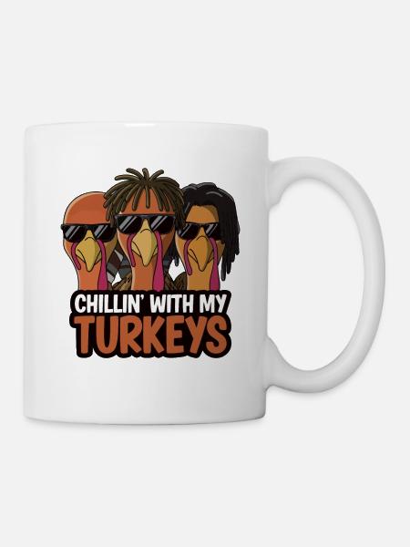 Lustiger Thanksgiving Truthahn - Tasse - Weiß