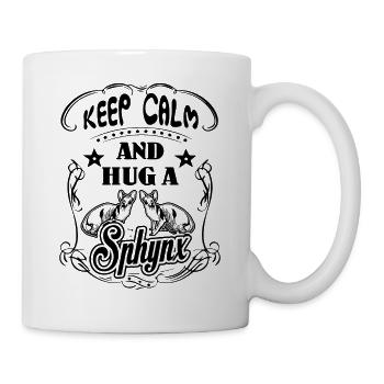 Keep Calm and Hug a Sphynx Cat - Mug - white - Right