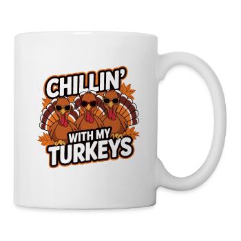Lustiger Thanksgiving Truthahn - Tasse - Weiß - Rechts